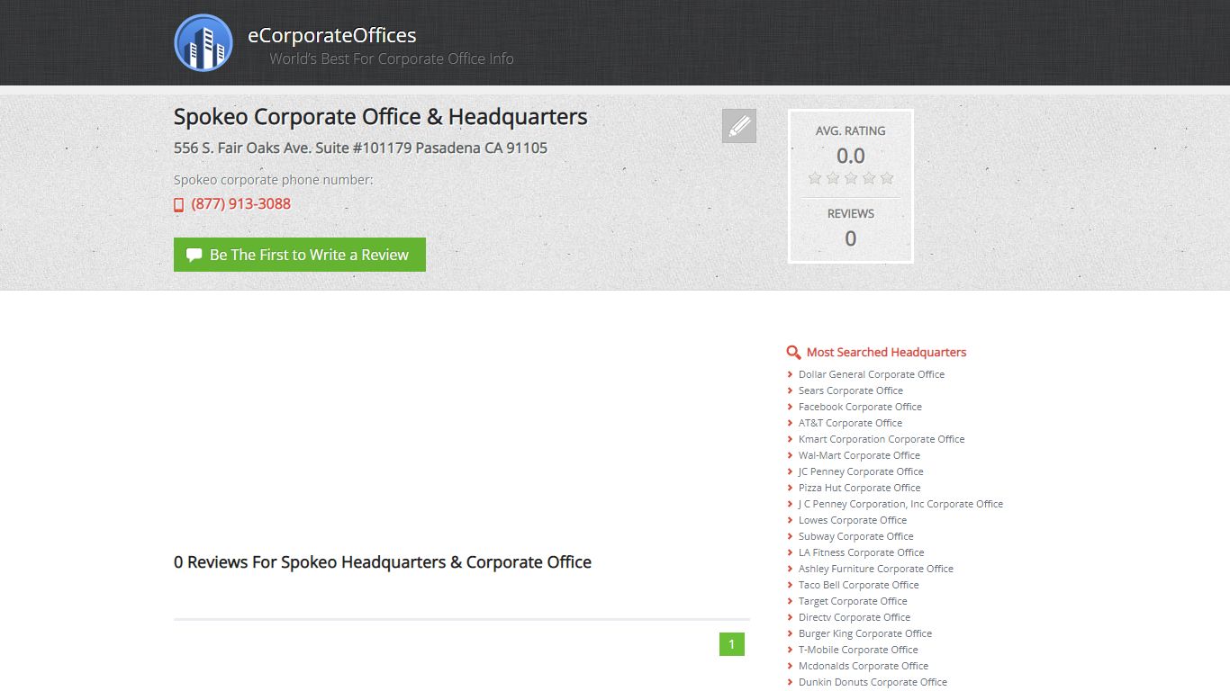 Spokeo Corporate Office & Headquarters